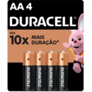 Pilha Alcalina Duracell 4un Pequena Aa