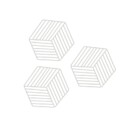 Conj.3 Descansos P/copo Un Cinza Claro