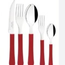 Talher Inox Tramontina Leme Un Vermelho