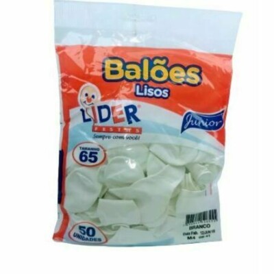 Balao Liso Lider 50un Branco