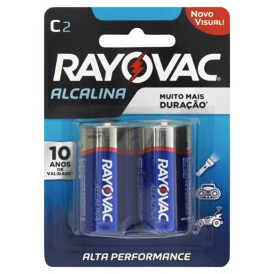 Pilha Rayovac Alcalina 2un Media