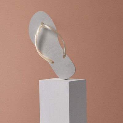 Sandalia Slim Havaianas Branco 33/34