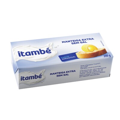 Manteiga S/sal Itambe 200g Tablete