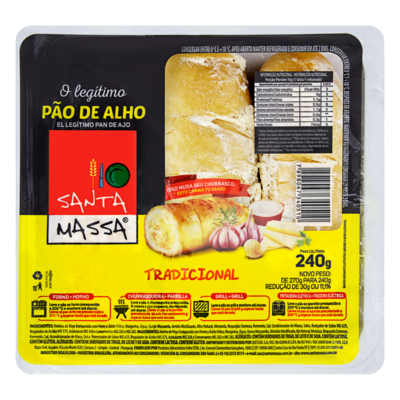 Pao de Alho Santa Massa 240g Tradicional