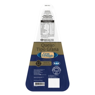 Queijo Gran Formaggio Rar Kg 12m