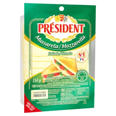 Queijo Mucarela President 150g Fatiado