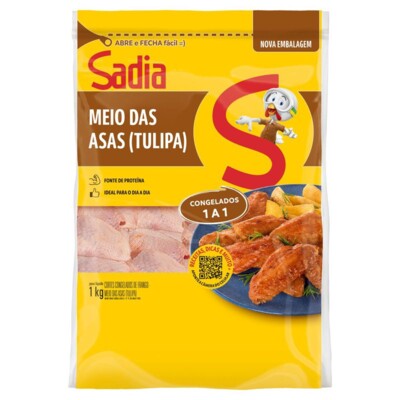 Meio da Asa de Fgo.sadia 1kg Congelada Iqf