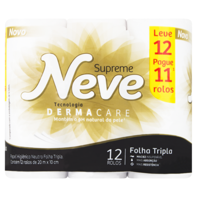 Papel Hig.neve 20m L12pg11 Folha Tripla