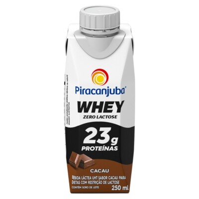 Bebida Lact.whey Piracanjuba 250ml Z.l.cacau