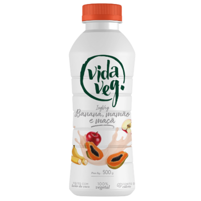 Iogurte Vegano Vida Veg 500g Coco/ba/ma/mac.