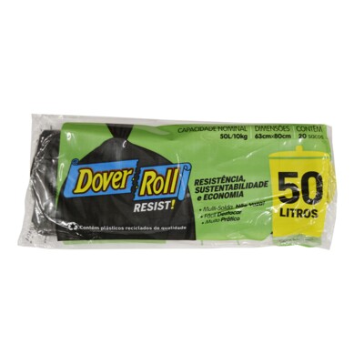 Saco de Lixo Dover Roll 50l Res.pto.c/20un