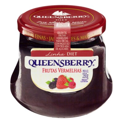 Geleia Diet Queensberry 280g Frut.vermelhas