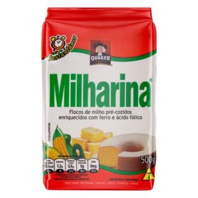 Milharina Quaker 500g Flocos D/ Mi.