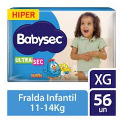 Fralda Desc.babysec Hiper 56un Xg