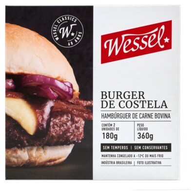 Hamburg.costela Wessel 360g S/tempero