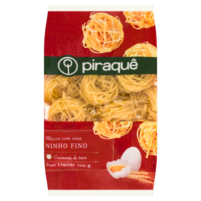 Macarrao C/ovos Piraque 500g Ninho Fino