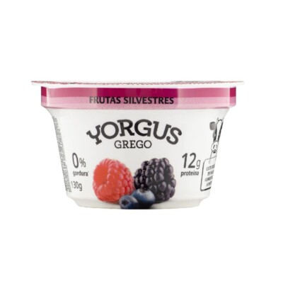 Iogurte Grego Yorgus 130g 0% Frutas Silv.