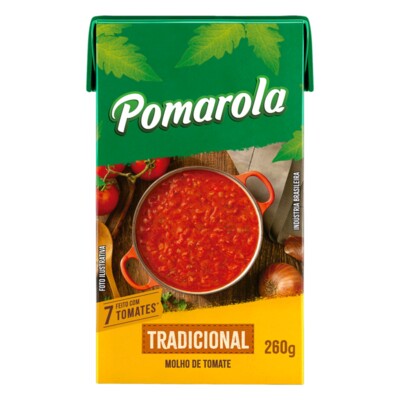 Molho de Tomate Caixa Pomarola 260g Tradicional
