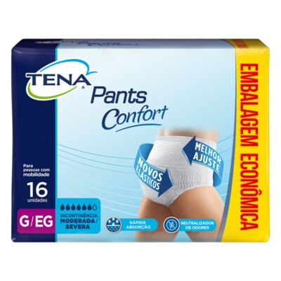 Roupa Int.pants Tena 16un Confort G/eg