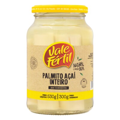 Palmito Pupunha Vale Fertil 300g Acai