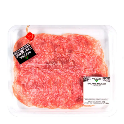 Salame Milano Villani 90g Fatiado