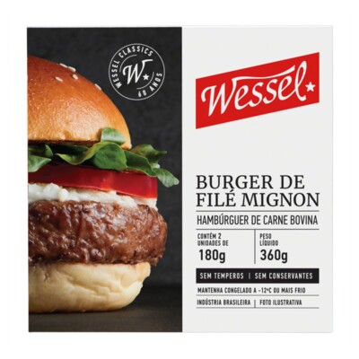 Burguer Wessel 360g File Mignon