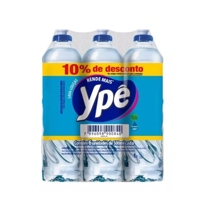 Detergente Ype 500ml 10% Desc. Pack C/6 Clear