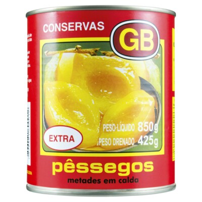 Pessego em Calda Gb 450g Lata