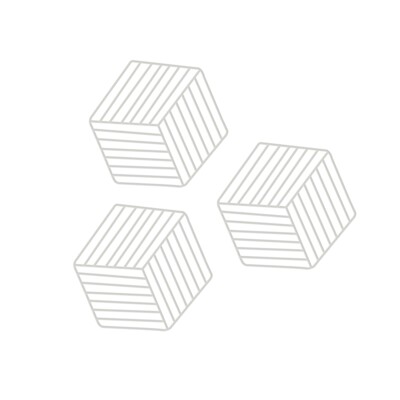 Conj.3 Descansos P/copo Un Cinza Claro