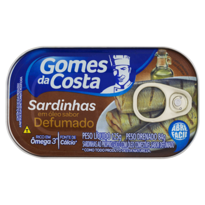 Sardinha Gomes da Costa 125g em Oleo Defum.