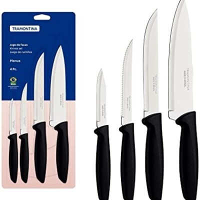 Jg.facas Inox Plenus 4p Preto