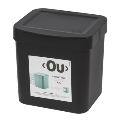Lixeira Trium Ou 2,5l Preta