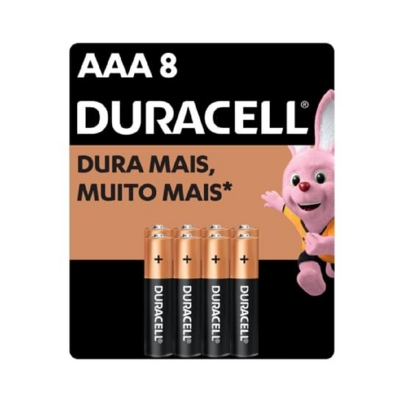 Pilha Alcalina Duracell 8un Aaa