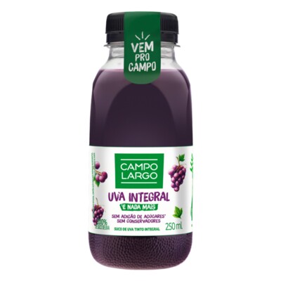 Suco Integral Campo Largo 250ml Uva