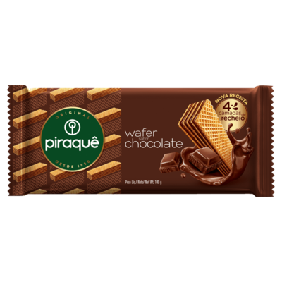 Biscoito Wafer Piraque 100g Chocolate