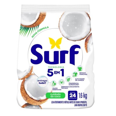 Sabao em Po Surf 1,6kg Cuidado do Coco
