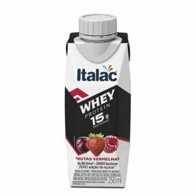 Bebida Lact.whey Italac 250ml 15g Prot.frut.verm.
