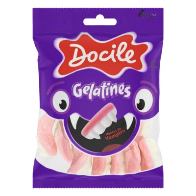 Bala Gelatines Docile 80g Dentes Vampiros