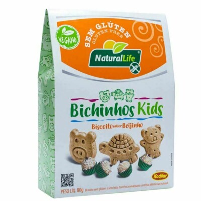 Biscoito Bichinhos Nat.life 80g Beijinho