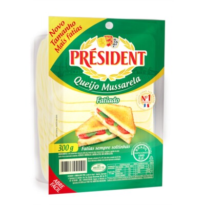Queijo Mucarela President 300g Fatiado