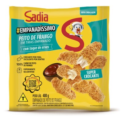 Tirinhas de Frango Sadia 400g Empanado Temp.