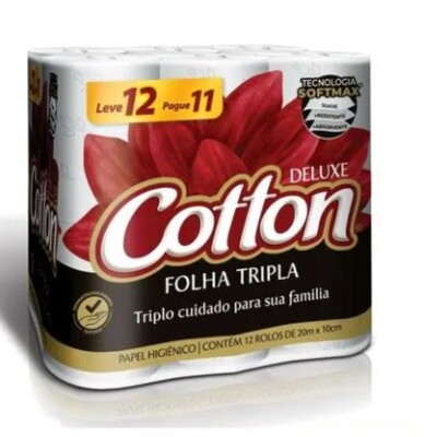 Papel Hig.cotton 20m Lv12pg11 Comp.folha Trip