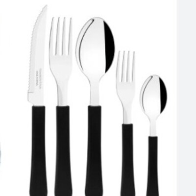 Talher Inox Tramontina Leme Un Preto