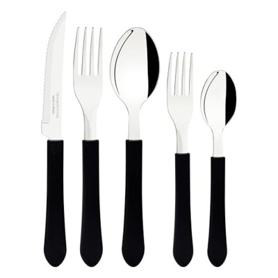 Talher Inox Tramontina Ipanema Preto