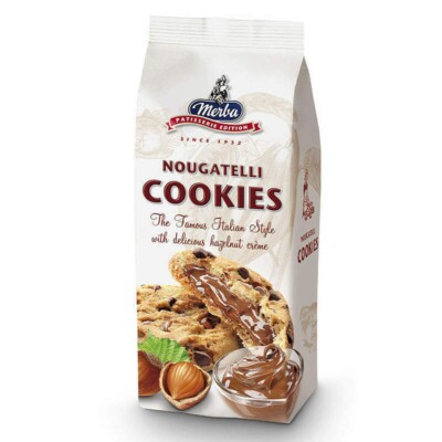 Biscoito Cookies Merba 200g Choco.nougatell