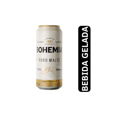 Cerveja Puro Malte Bohemia 473ml Gelada Lata