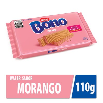 Biscoito Wafer Bono 110g Morango