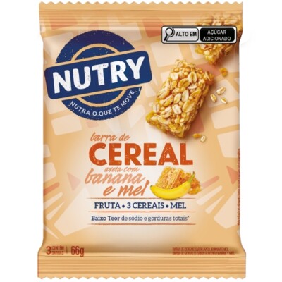 Barra Cereal Nutry 66g Aveia/banan/mel