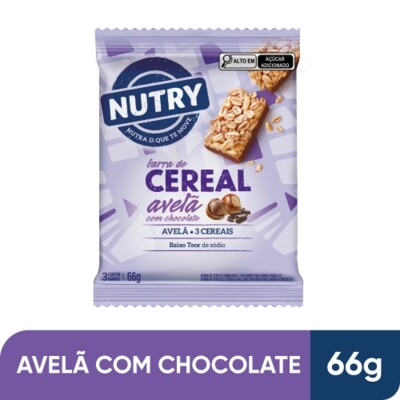 Barra Cereal Nutry 66g Avela/chocolate