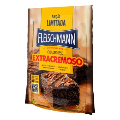Mistura P/bolo Fleischmann 390g E.crem.chocomou